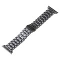 For Apple Watch Series 8 41mm Five Beads Titanium Steel Watch Band(Grey)