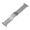 For Apple Watch SE 2022 44mm Five Beads Titanium Steel Watch Band(Silver)