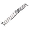 For Apple Watch Series 5 44mm Flat Buckle Stainless Steel Watch Band(Silver)