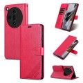 For OPPO Find X7 AZNS Sheepskin Texture Flip Leather Phone Case(Red)