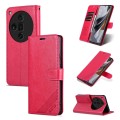 For OPPO Find X7 Ultra AZNS Sheepskin Texture Flip Leather Phone Case(Red)