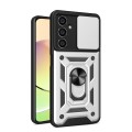 For Samsung Galaxy S23 FE 5G Sliding Camera Cover Design TPU+PC Phone Case(Silver)