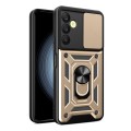 For Samsung Galaxy A25 5G Sliding Camera Cover Design TPU+PC Phone Case(Gold)