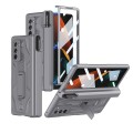 For Samsung Galaxy Z Fold2 GKK Integrated Folding Battle Shell PC Phone Case with Pen Box(Grey)