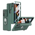 For Samsung Galaxy Z Fold2 GKK Integrated Folding Armored Shell PC Phone Case with Pen Box(Green)