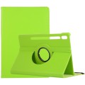For Samsung Galaxy Tab S9 Ultra 360 Degrees Rotation Holder Litchi Texture Leather Tablet Case(Green