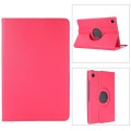 For Samsung Galaxy Tab A9 360 Degrees Rotation Holder Litchi Texture Leather Tablet Case(Rose Red)