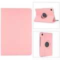 For Samsung Galaxy Tab A9 360 Degrees Rotation Holder Litchi Texture Leather Tablet Case(Pink)