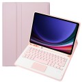 For Samsung Galaxy Tab S9 FE A710B-A Candy Color TPU Touch Bluetooth Keyboard Leather Tablet Case wi