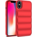 For iPhone X / XS Eiderdown Airbag Shockproof Phone Case(Red)