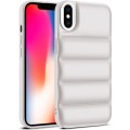 For iPhone X / XS Eiderdown Airbag Shockproof Phone Case(White)