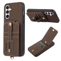 For Samsung Galaxy S23 FE 5G ABEEL Litchi Texture Card Bag PU Phone Case(Khaki)