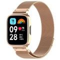 For Redmi Watch 3 Lite / Watch 3 Active 2 in 1 Milan Metal Watch Band with Watch Frame(Rose Gold)