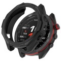 For Garmin Approach S70 47mm Armor Hollow Watch Protective Case(Black)