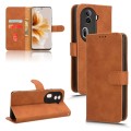For OPPO Reno11 Pro Global Skin Feel Magnetic Flip Leather Phone Case(Brown)