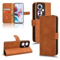 For OPPO Reno11 F Skin Feel Magnetic Flip Leather Phone Case(Brown)