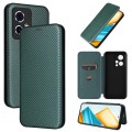 For Honor 90 GT Carbon Fiber Texture Flip Leather Phone Case(Green)