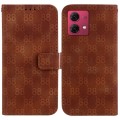 For Motorola Moto G84 Double 8-shaped Embossed Leather Phone Case(Brown)