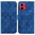 For Motorola Moto G84 Double 8-shaped Embossed Leather Phone Case(Blue)