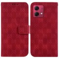For Motorola Moto G84 Double 8-shaped Embossed Leather Phone Case(Red)