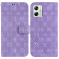 For Motorola Moto G54 Double 8-shaped Embossed Leather Phone Case(Purple)