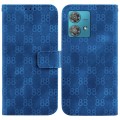 For Motorola Edge 40 Neo Double 8-shaped Embossed Leather Phone Case(Blue)