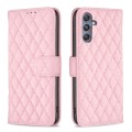 For Samsung Galaxy M34 5G Diamond Lattice Wallet Flip Leather Phone Case(Pink)
