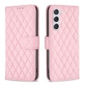 For Samsung Galaxy S24 5G Diamond Lattice Wallet Flip Leather Phone Case(Pink)