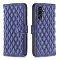 For Samsung Galaxy A35 Diamond Lattice Wallet Flip Leather Phone Case(Blue)