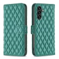 For Samsung Galaxy A35 Diamond Lattice Wallet Flip Leather Phone Case(Green)