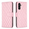 For Samsung Galaxy A55 Diamond Lattice Wallet Flip Leather Phone Case(Pink)