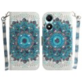 For Honor X5 Plus / Play 40C 3D Colored Horizontal Flip Leather Phone Case(Peacock Wreath)