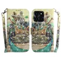 For Honor X6a 3D Colored Horizontal Flip Leather Phone Case(Zoo)