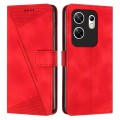 For Infinix Zero 30 4G Dream Triangle Leather Phone Case with Lanyard(Red)