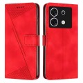 For Infinix Zero 30 5G Dream Triangle Leather Phone Case with Lanyard(Red)
