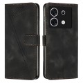 For Infinix Zero 30 5G Dream Triangle Leather Phone Case with Lanyard(Black)