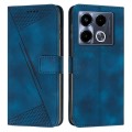 For Infinix Note 40 4G Dream Triangle Leather Phone Case with Lanyard(Blue)
