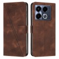 For Infinix Note 40 4G Dream Triangle Leather Phone Case with Lanyard(Brown)