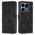 For Infinix Note 40 4G Dream Triangle Leather Phone Case with Lanyard(Black)