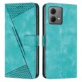 For Motorola Edge 40 Neo Dream Triangle Leather Phone Case with Lanyard(Green)