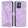 For Motorola Moto G54 Dream Triangle Leather Phone Case with Lanyard(Purple)