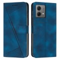 For Motorola Moto G84 Dream Triangle Leather Phone Case with Lanyard(Blue)