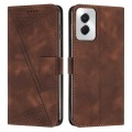 For Motorola Moto G Power 5G 2024 Dream Triangle Leather Phone Case with Lanyard(Brown)