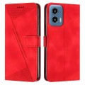 For Motorola Moto G Play 5G 2024/Moto G 5G 2024 Dream Triangle Leather Phone Case with Lanyard(Red)