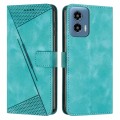 For Motorola Moto G34 5G Dream Triangle Leather Phone Case with Lanyard(Green)