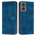 For Motorola Edge 50 Fusion Dream Triangle Leather Phone Case with Lanyard(Blue)