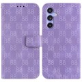 For Samsung Galaxy S23 FE 5G Double 8-shaped Embossed Leather Phone Case(Purple)