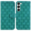 For Samsung Galaxy S23+ 5G Double 8-shaped Embossed Leather Phone Case(Green)