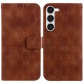 For Samsung Galaxy S23 5G Double 8-shaped Embossed Leather Phone Case(Brown)