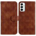 For Samsung Galaxy M23 / F23 Double 8-shaped Embossed Leather Phone Case(Brown)